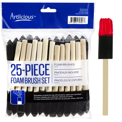 $10.91 • Buy Foam Paint Brushes, 25 Pack, 1 Inch, Sponge Brushes For Painting, ...