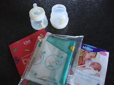 MAM Easy Start Anti-Colic Bottle With Vented Base 130ml + Sterilising Bags • £1.99