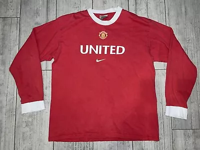 Manchester United V. Nistelrooy #10 Nike Jersey Shirt Long Sleeve 2002 Sz Médium • $65.99