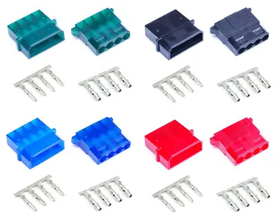 Male & Female Molex Power Connector + 4 Male & 4 Female Pins - UK - Shakmods • $11.81