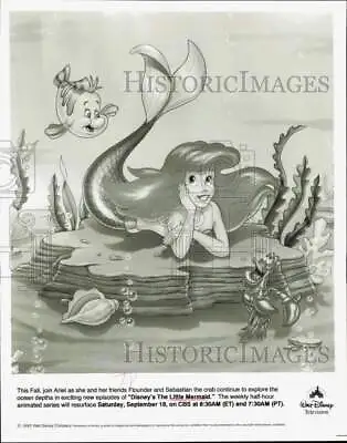 1993 Press Photo  Disney's The Little Mermaid  Animated TV Show Characters • $19.88