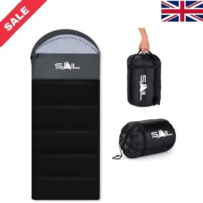 SAIL XL Sleeping Bag Extra Wide For Big & Tall Person 3-4 Season UK • £38.49