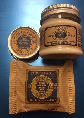 Travel Size Set Of L’Occitane Shea Butter Products Verbena Soap Butter & Cream • $12.99