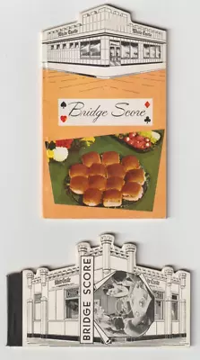 2 Vintage 1940s Bridge Score Tablets Booklet White Castle Hamburgers Unused NOS • $30