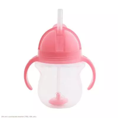 Munchkin Click Lock Weighted Straw Trainer Cup - 7oz - Pink • $9.99