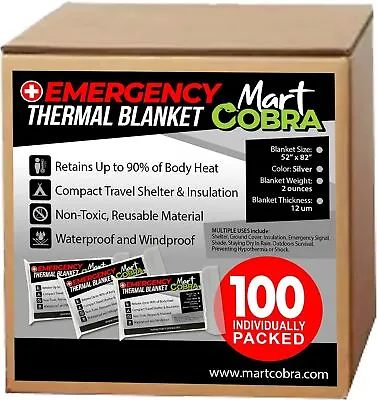 Emergency Blankets For Survival Gear And Equipment Space Blanket Mylar Blanket • $8.75