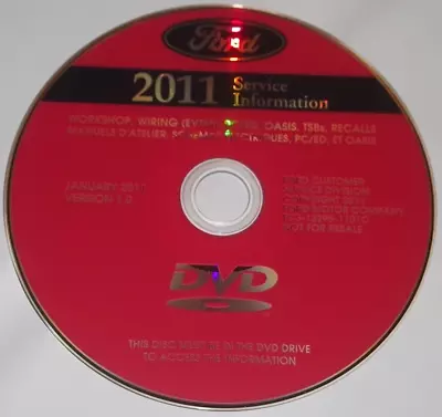 2011 Ford F150 F250 F350 F450 Expedition Mustang Service Repair Manual Dvd • $49.99