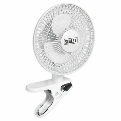 Sealey SCF8W Clip-On Fan 2-Speed 8  230V Table Desk Bed Ideal For Office Home • £22.45