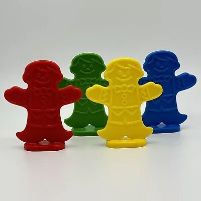 Candy Land 4 Plastic Movers 1984 Replacement Pieces Parts Red Yellow Green Blue • $3.99