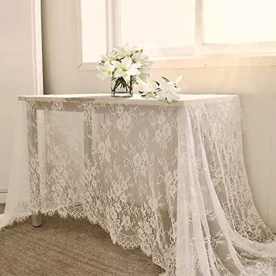 $18.30 • Buy White Lace Tablecloth 60 X120 Inch Vintage Wedding Lace Tablecloths Lace Table C