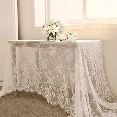 $18.30 • Buy White Lace Tablecloth 60 X120 Inch Vintage Wedding Lace Tablecloths Lace Table C