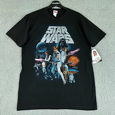 Star Wars Shirt Men Large Black A New Hope Movie Short Sleeve Tee Mad Engine NEW • $18