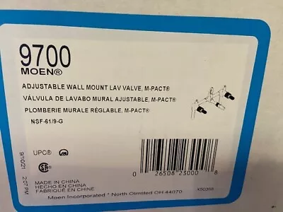 Moen 9700 M-Pact Wall Mount Lavatory  Rough-in Valve 1/2  CC Connection • $101.14