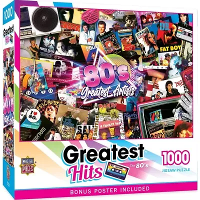 Greatest Hits - 80S Artists 1000 Piece Jigsaw Puzzle • $16.29