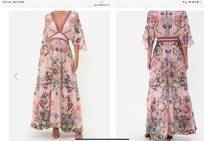 $349 • Buy Camilla Mad As A Snake Waisted Dress Hem Ruffle Size S