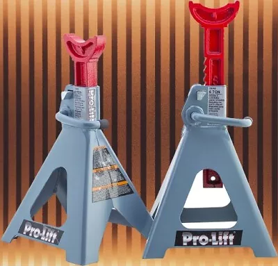 Pro-Lift Heavy Duty 6 Ton Jack Stands Pair - Double Locking Pins - Grey & Red • $63.43