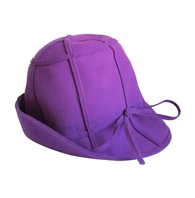 Vintage 1960's Mr. John Classic Purple Wool Felt Mod Hat • $68