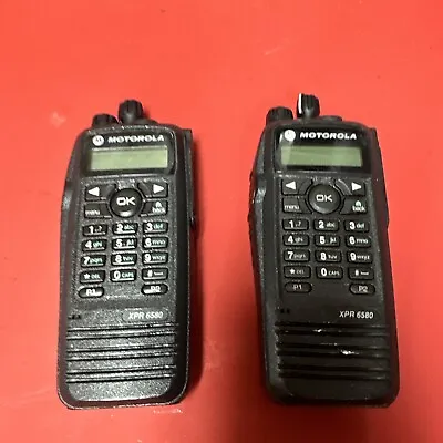 2x Motorola MOTOTRBO XPR6580  800/900 Two Way Radios / No Batteries Or Antenna • $74