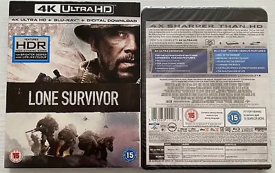 LONE SURVIVOR (2013) 4K ULTRA HD + BLU-RAY 2 DISC Mark Wahlberg Eric Bana New • £12.99