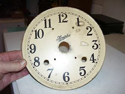 Original Simplex Time Recorder Co Gardner Mass Clock Dial Part 10.25  • $14.55