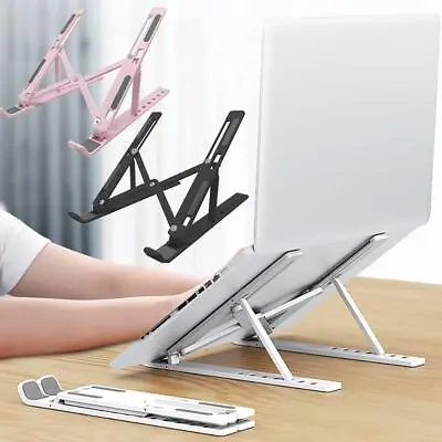 £4.49 • Buy Universal Adjustable Laptop Stand Folding Portable Mesh Desktop IPad Holder UK