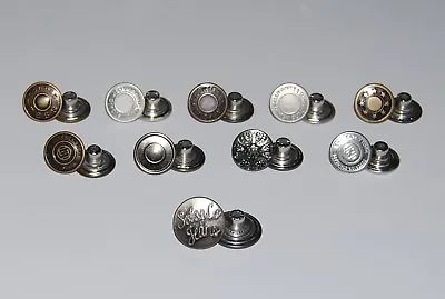 Hammer On Metal Jeans Buttons Studs & Backs - Various Styles & Qtys - Findings • £2.69