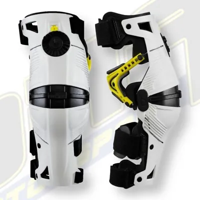MOBIUS X8 MX Motocross Enduro Knee Braces / Protectors - Acid Yellow - L - NEW • $568.45