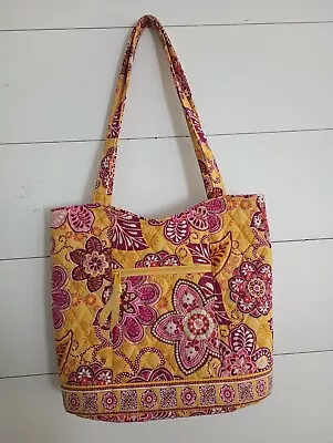 Vera Bradley Purse Bali Gold Pink And Yellow With Check Book Cover • $25