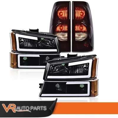 Fit For 2003-2007 Chevy Silverado LED DRL Headlight & Tail Light Black New • $134.80