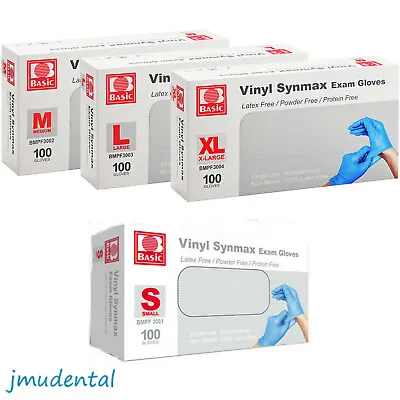 Basic Vinyl Synmax Exam Gloves Latex-Free & Powder-Free Size S/M/L/XL • $107.99