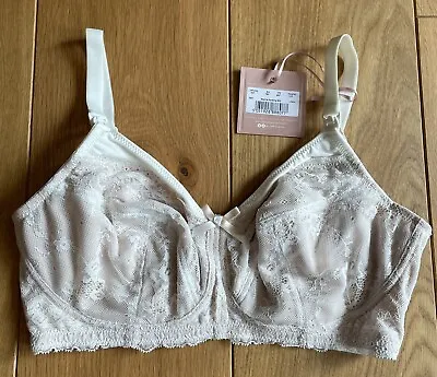 Panache Sophie Non Wired Nursing Bra 34F In Linen Colour • £18