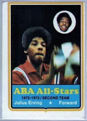 Julius Erving 76ers Hof Aba 2nd Team All-stars #240 Sp 1973-74 Topps Basketball • $5.50