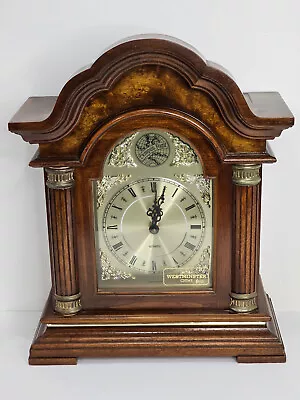 Tempus Fugit Full Westminster Chime Mantle Clock In Wood Case With Instructions • $85