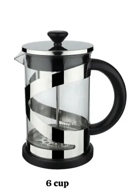 Cafe  French Press Filter Coffee Maker Cafeteria Classic 6Cup • £8.95