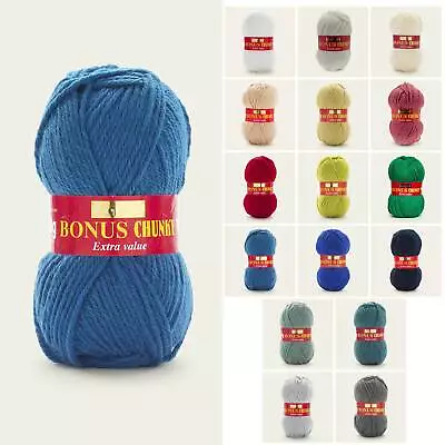 BONUS CHUNKY KNITTING YARN By HAYFIELD * Knitting Wool * Many Colours * 100g • £3