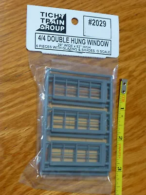 Tichy Train Group #2029 (O Scale)4/4 Double Hung Window (6 In Pkg) Plastic Parts • $3.60