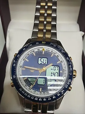 Accurist Mens Skymaster Stainless Steel Two Tone  Chronograph Watch Mb1148 • £50