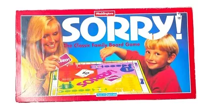 Waddington’s Sorry! Vintage Board Game Classic Family Board Game 1983 Complete • £20