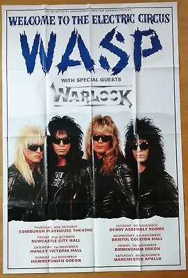 WASP W.A.SP. Original UK Tour Poster '86 60 X40  • $50