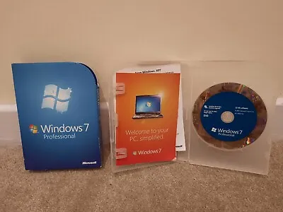 £49.99 • Buy Microsoft Windows 7 Pro - Full Edition (PC) Boxed 32 & 64bit + Product Key