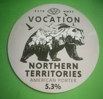 £1.50 • Buy Beer Pump Clip Badge VOCATION Brewery NORTHERN TERRITORIES Ale Yorkshire Bear