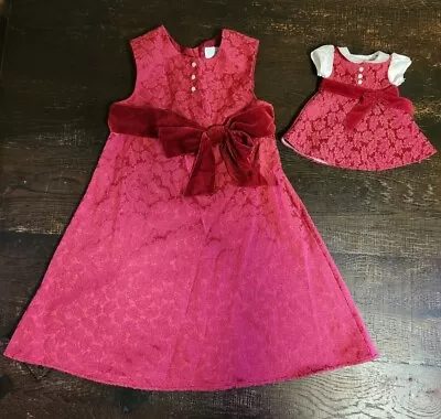 Bitty Baby By American Girl Red Matching Girl And Doll Dress Size 6x Used • $29.99