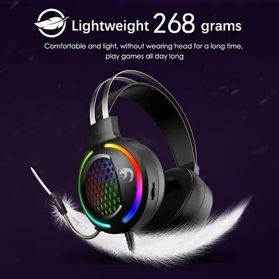 Gaming Headset LED Headphones USB Wired For PC Laptop PS4 Computer MAC With Mic • $22.99