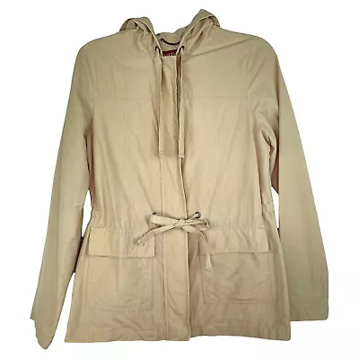 Merona Khaki Drawstring Hooded Long Sleeve Jacket Women's Sz Small • $15