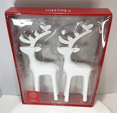 Martha Stewart Home White Reindeer Deer 10 3/4 Inches Tall Decor Holiday • $39.99