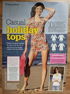 £2 • Buy Ladies Dressmaking Patterns - CASUAL HOLIDAY TOPS From PRIMA MAGAZINE