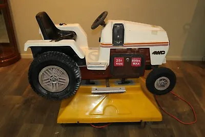 Rare Vintage 4WD Tractor 25c Coin Operated Kids Ride Arcade Game WORKS/SEE VIDEO • $1450