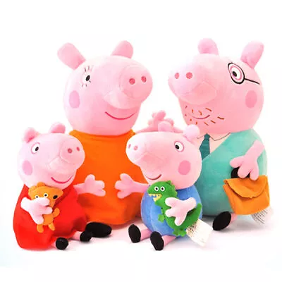 Soft Plush Toy Pig Stuffed Doll Birthday Gift (Papa+Mama)30cm+(George+Peppa)25cm • $39.99