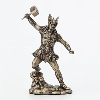 £19.62 • Buy 4 1/2  Thunder God Thor Norse Viking Figurine Painted Resin Miniature Statue
