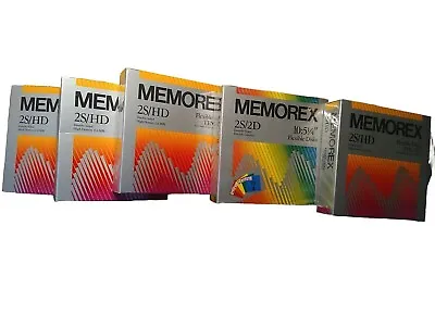 50 Memorex Floppy Disks 5.25 5 1/4 5660 5227 Vintage Computer Old Stock Lot Set • $55